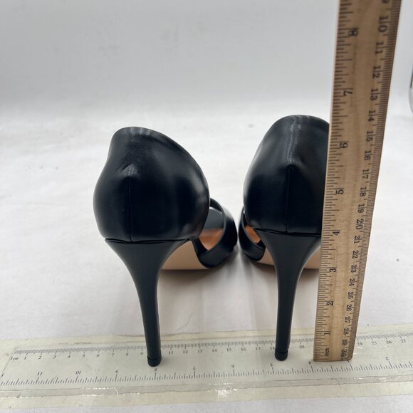 Pazzion Black Sexy Open Toe High Heel Slip On Stiletto Heeled Two Pieces Sandals - Picture 5 of 8